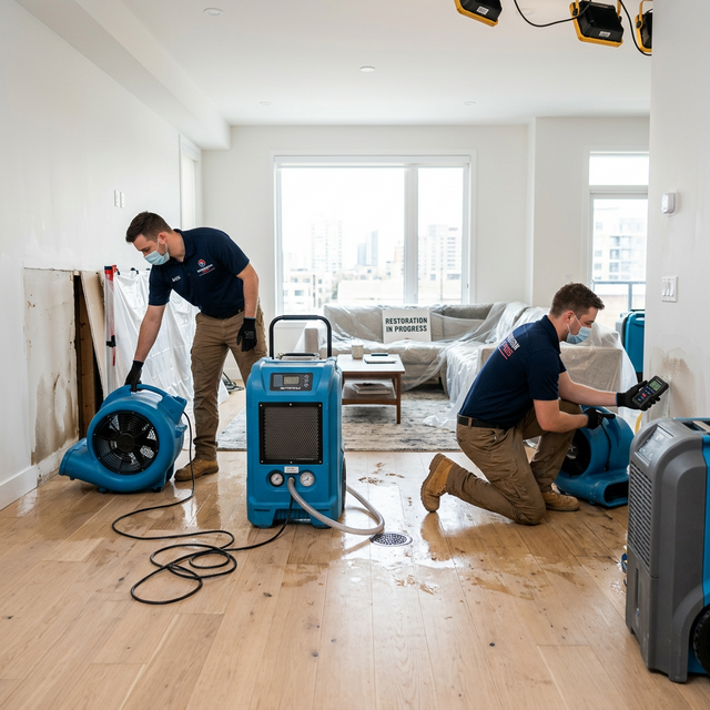 Restoration specialists at work